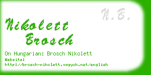 nikolett brosch business card